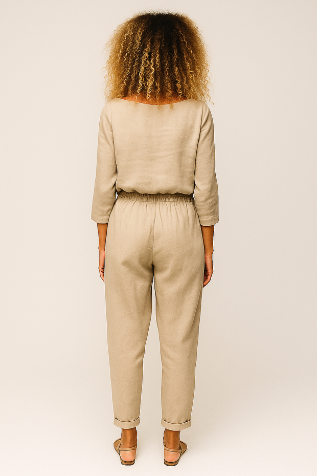 Damen – Zweiteiliges Set mit Langarmhemd und Bleistifthose