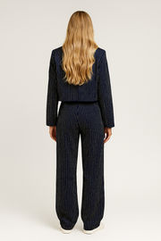 Damen – Zweiteiliges Nadelstreifen-Set mit Blazer und Hose