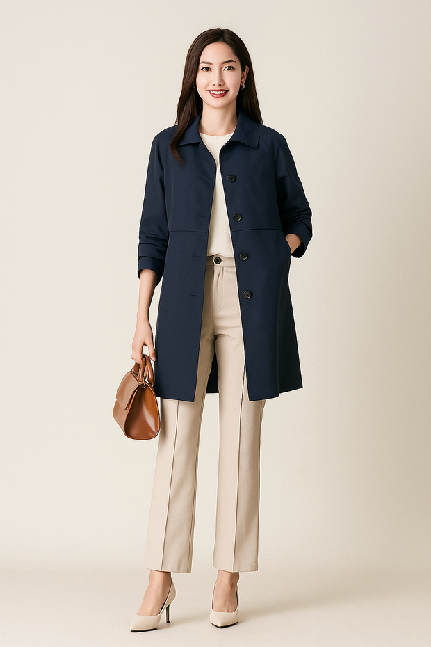 Damen – Trenchcoat mit klassischem Kragen