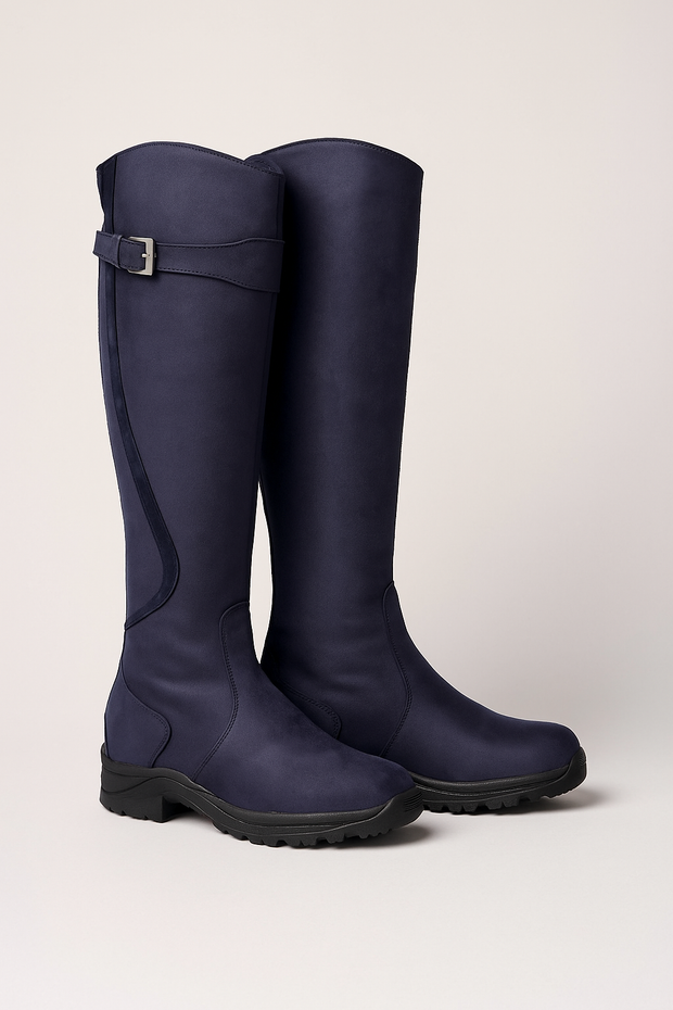 Damen – Winterreitstiefel mit Kniehohem Schaft und Futter