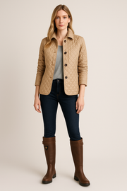 Damen – Steppmantel mit Knopfleiste