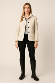 Damen – Steppmantel mit Knopfleiste