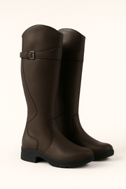 Damen – Winterreitstiefel mit Kniehohem Schaft und Futter
