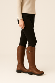 Damen – Winterreitstiefel mit Kniehohem Schaft und Futter
