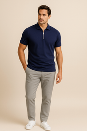 Herren – Robert Zip-Poloshirt in Slim Fit