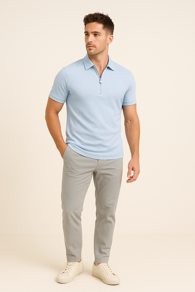 Herren – Robert Zip-Poloshirt in Slim Fit