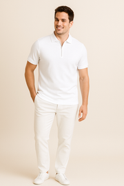Herren – Robert Zip-Poloshirt in Slim Fit