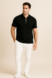 Herren – Robert Zip-Poloshirt in Slim Fit