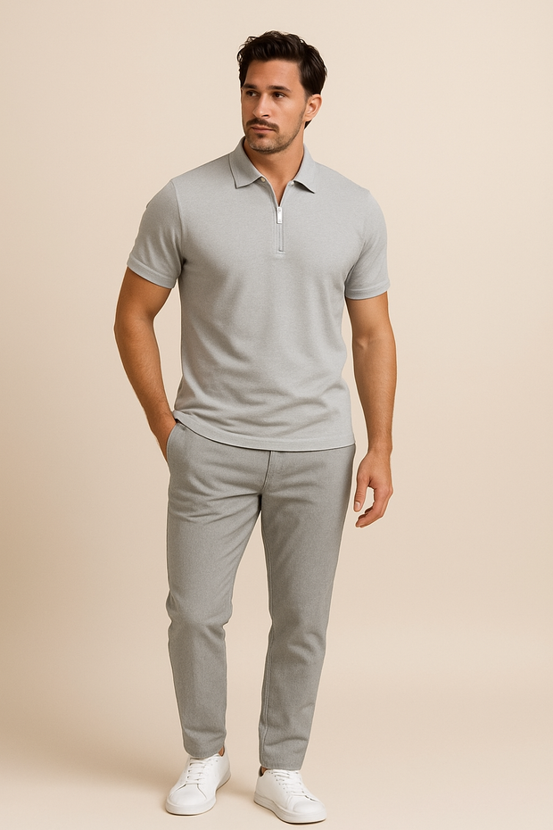 Herren – Robert Zip-Poloshirt in Slim Fit