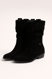 Damen – Stiefeletten mit ovaler Spitze und seitlichem Reißverschluss