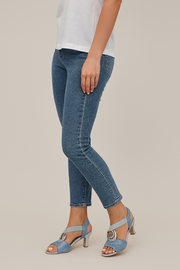 Damen – High-Heel-Sandalen mit Blockabsatz und Riemen