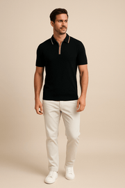 Herren – Strick-Casual-Poloshirt